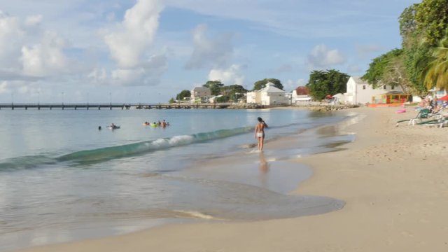 The beach, Speightstown, St Peter, Barbados, West Indies, Caribbean 