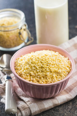 Healthy millet flakes.