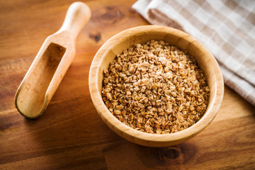 Healthy buckwheat flakes.