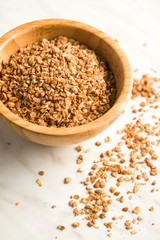 Healthy buckwheat flakes.