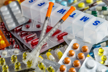 Variety of medicines and drugs