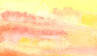 Watercolor orange abstract background