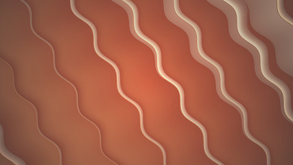 Background with a variety of multicolored waves in a paper style.