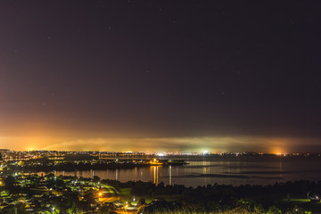 Fototapeta premium Kiama at night with the Ocean, Kima New South Wales