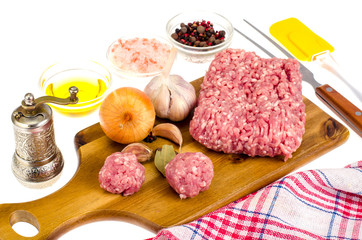 Minced meat mix for cooking