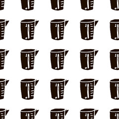 beaker vector seamless pattern