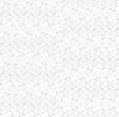 Full frame high resolution abstract geometric background made of white and light gray triangles. Seamless pattern.