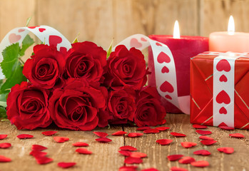 Valentines Day concept with red roses