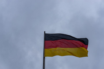 German Flag in a cloudly day, Berlin