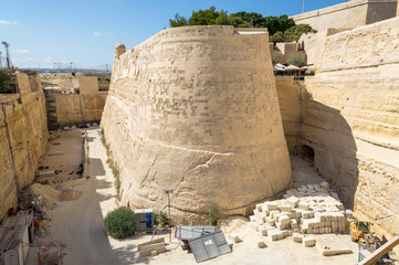 The fortifications of Valletta, Malta