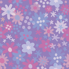 seamless pattern with flowers background. Vector seamless pattern. Garden flower hand drawing pastel. floral illustration, packing, textiles, paper. Pastel flowers