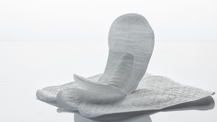 Hygienic daily ultra-thin panty liners on a white background