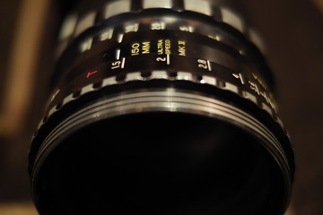 Fototapeta na wymiar extreme close up of a lens