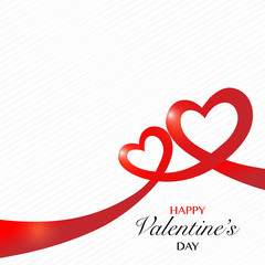 Happy Valentines Day card, background with hearts. All elements are on separate layers. - Vector, illustration