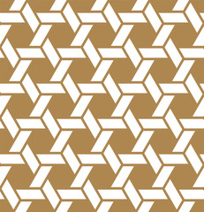 Seamless Japanese Pattern Kumiko For Shoji Screen.Brown Color Background.