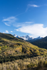 Fototapeta premium Part of the West Elk Mountain Range, Capital Peak 14,130 feet is a famous Colorado Mountain.
