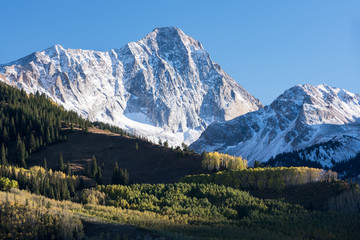 Capital Peak 14,130 feet is a famous Colorado Mountain within the White River National Forest, Colorado.