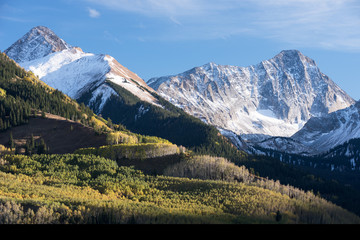 Clark Peak 13,568 feet and Capital Peak 14,130 feet located within the White River National Forest...