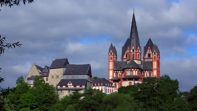 Cathedral and Landgrave Castle, Limburg an der Lahn, Westerwald, Hesse, Germany, Europe