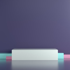 Minimalistic showcase with empty space. Design for product presentation.