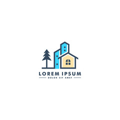 Home building logo design, house icon  vector illustration