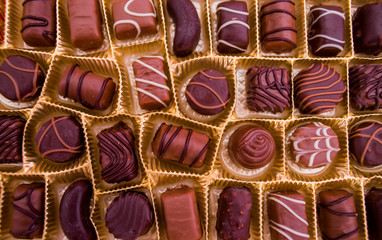chocolate candies in the package