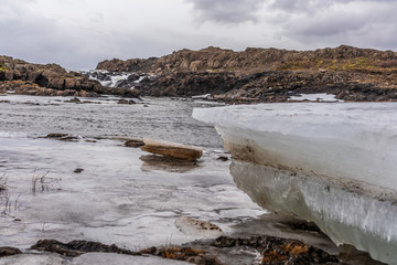 Eisblock im Winter in Island