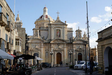 Fototapeta premium Stiftskirche und Pfarrkirche St. Paul, Rabat, Malta