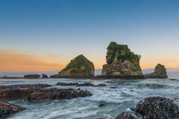 Beach and coastline near Kaikoura on the South Island of New Zealand