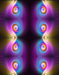 Abstract artistic 3d computer generated beautiful multicolored elegant intermediate curvy optical fractal artwork