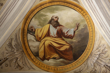 Proph&egrave;te Zacharie. Coll&eacute;giale Saint-Jacques-le-Majeur. Sallanches. / Prophet Zechariah. Saint James's collegiate church. Sallanches.