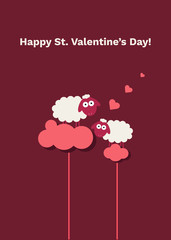 Happy St. Valentine's Day Abstract Card