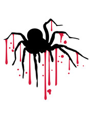 spinne tropfen blut graffiti design clipart logo ekelig krabbeln monster horror halloween angst