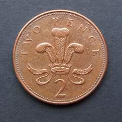 2 pence coin