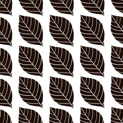 Obraz premium leaf vector seamless pattern