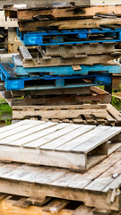 Stack of Rustic Wooden Pallets