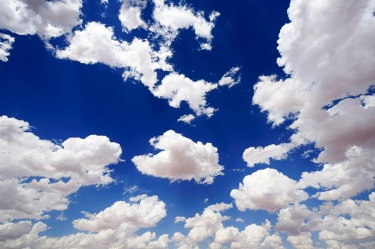 Blue drum with white clouds, North Cape, South Africa, Africa