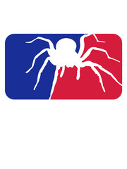 rot blau sport button spinne vogelspinne design clipart logo ekelig krabbeln monster horror halloween angst
