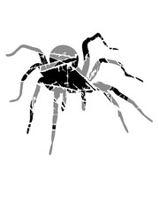 risse kratzer stempel alt spinne vogelspinne design clipart logo ekelig krabbeln monster horror halloween angst