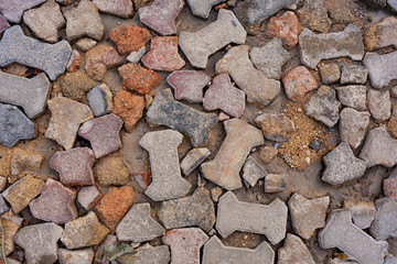 Broken paving stone texture