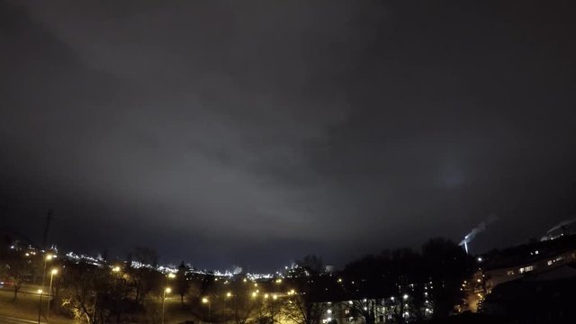 time lapse in mannheim at night