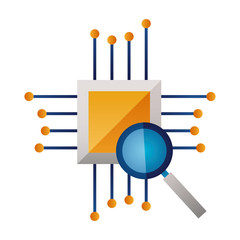 motherboard circuit magnifying glass hardware