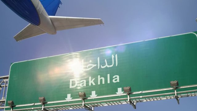 Airplane Take off Dakhla
