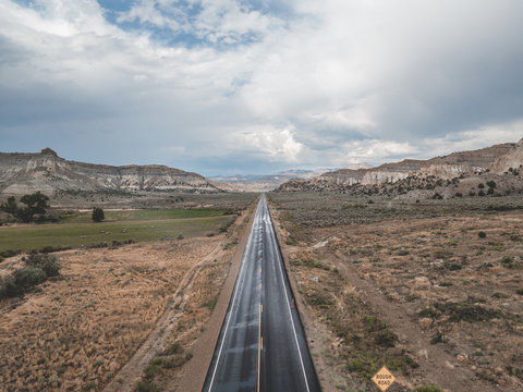 Empty Street From Above