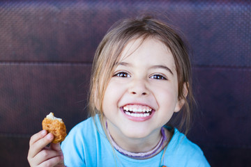Happy child with Nuggets