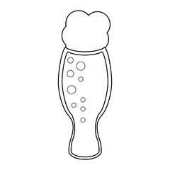 Beer cup symbol black and white