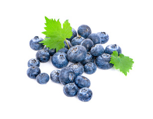 Blueberries isolated on white background