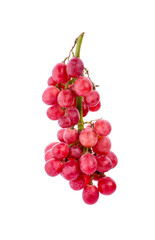 red grapes isolated on white background.