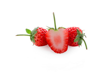 Fresh strawberry isolated on a white background.