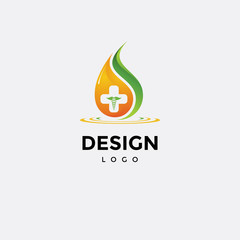 Fototapeta na wymiar Vector logo design, health oil icon